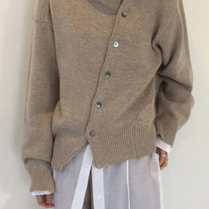 Casual Solid Make Old Buttons O Neck Outerwear(5 Colors)